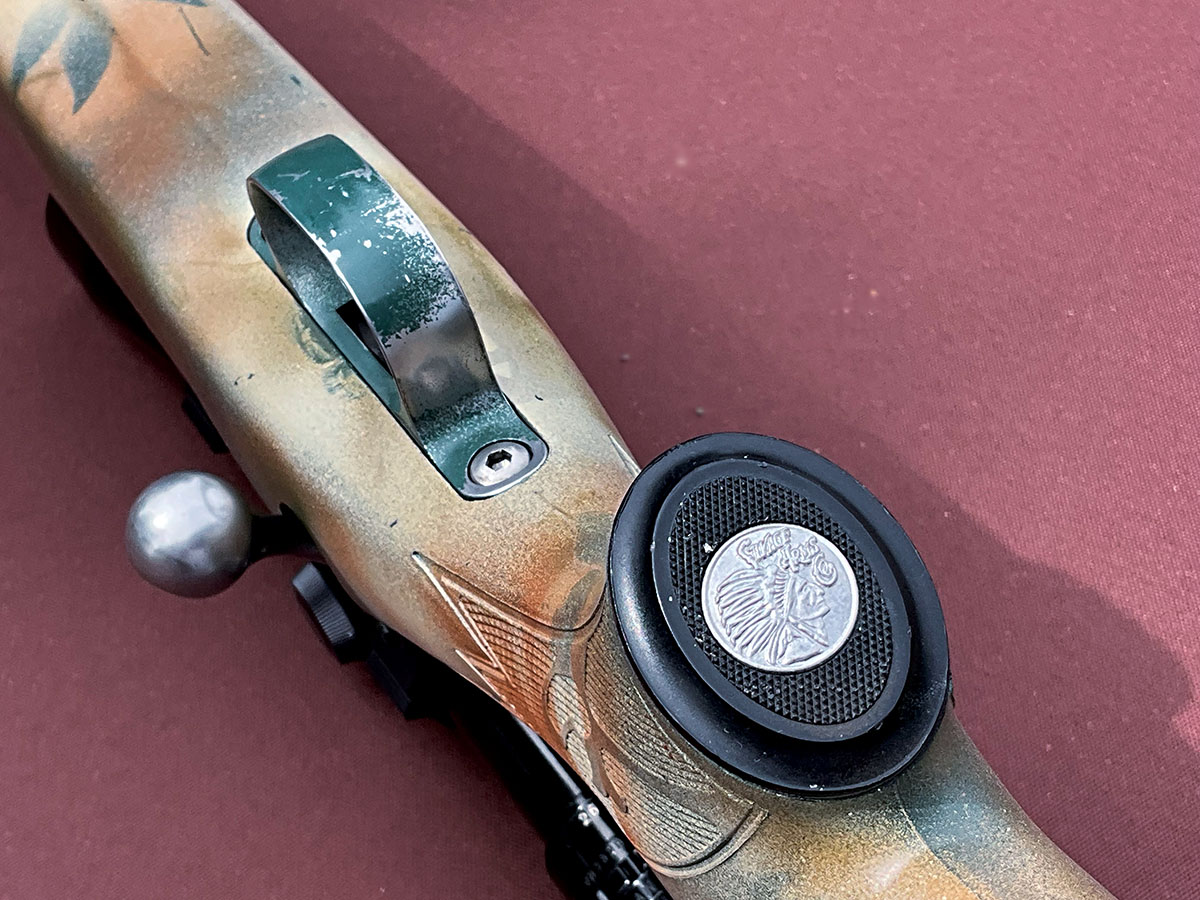 The Savage logo honoring Chief Lame Deer still graced the Model 12 stock in 1999. It has since vanished from its products.